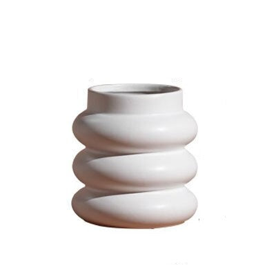 Ceramic Funky Vase in White