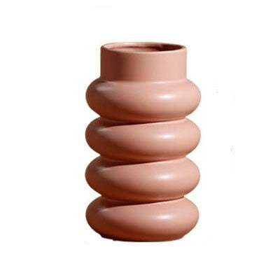 Ceramic Funky Vase in Pink