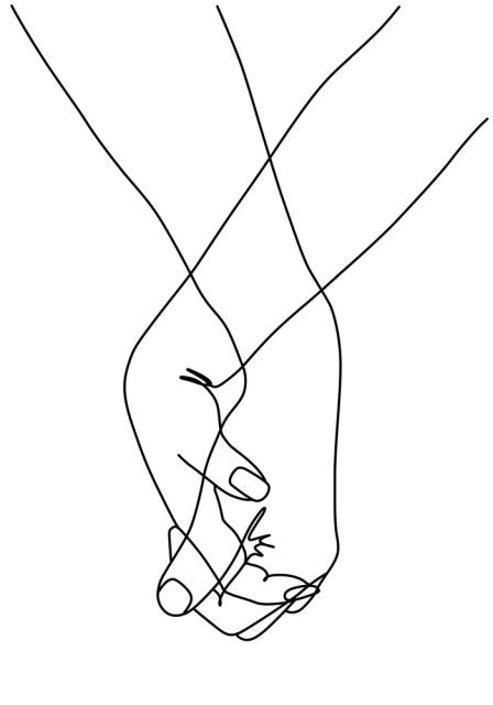 Minimalist Abstract Picture in Holding Each Other