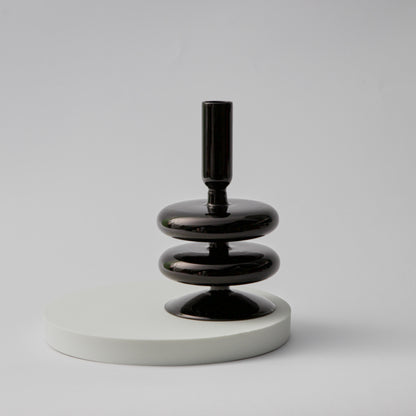2 Tier Candle Holder in Black