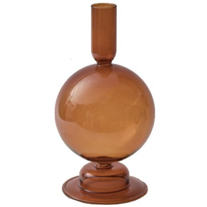Candle Holder in Brown Ball