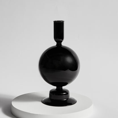 Candle Holder in Black Ball