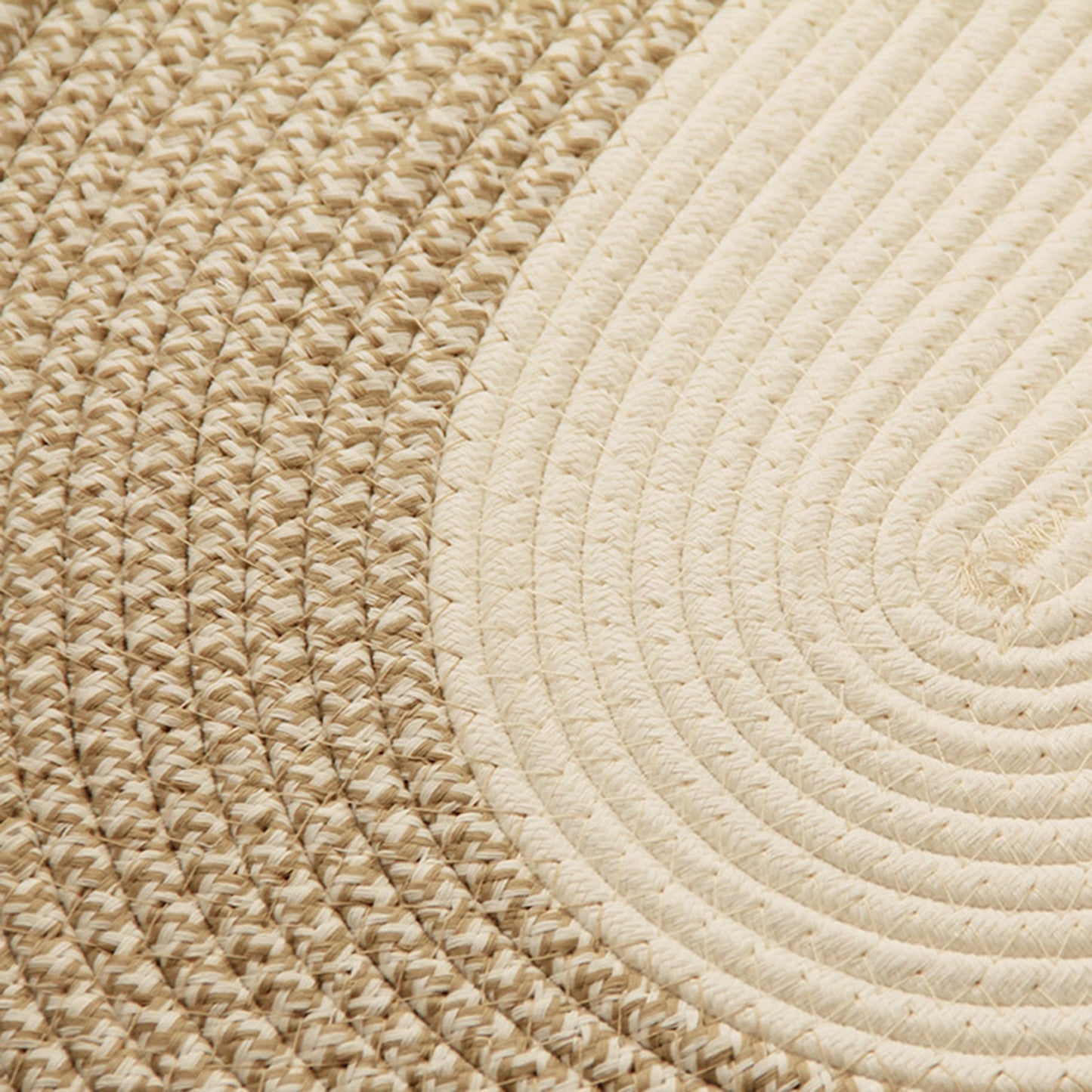 Hand-woven Floor Mat in Beige / Cream
