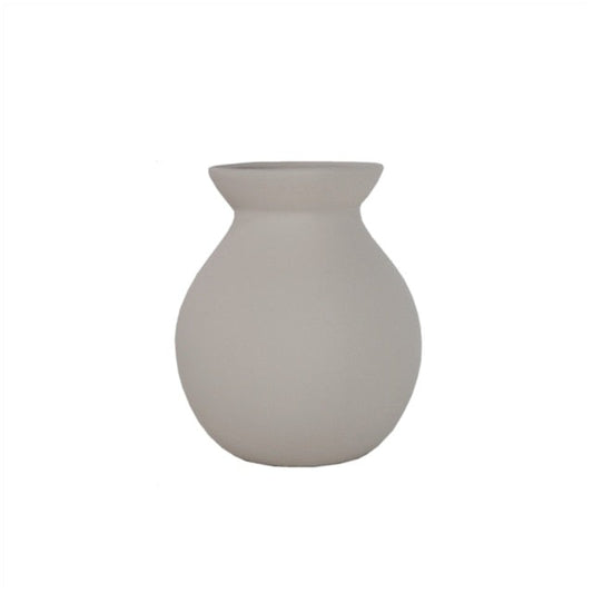 Nordic Ceramic Vase in Light Grey