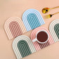 Set of Silicone Removable Rainbow Coasters