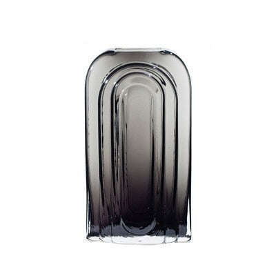 Creative Modern Glass Vases in Grey