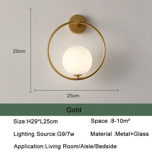 Glass Ball LED Wall Light