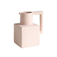 Jug Shaped Ceramic Vase in Frosted Pink