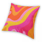 70's Pink & Orange Swirls Pillowcase