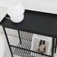 Side Table With Underneath Storage in Black