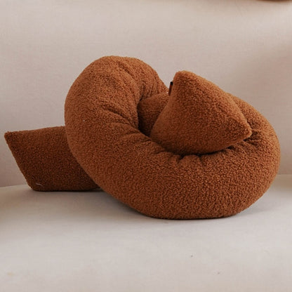 Geometrical Shape Cushion in Brown