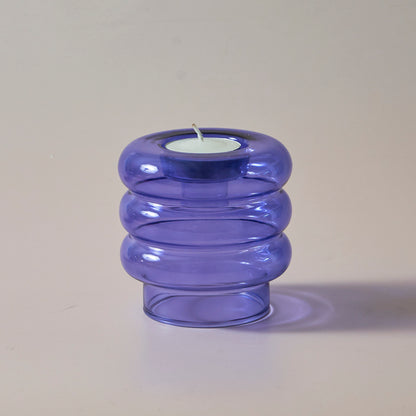 Dual Purpose Candle Holder in Light Blue