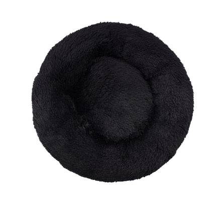 Super Soft Long Plush Pet Bed in Black