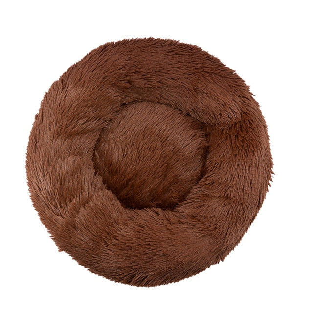Super Soft Long Plush Pet Bed in Brown