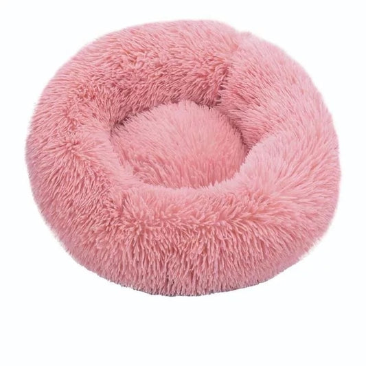 Super Soft Long Plush Pet Bed in Pink