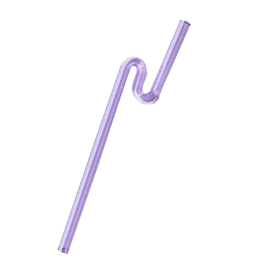 Coloured Glass Straw in Lilac