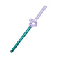 Coloured Glass Straw in Lilac / Teal
