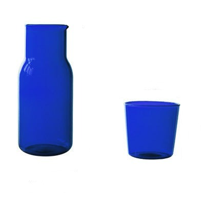 Water Jug & Glass Set in Blue