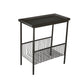 Side Table With Underneath Storage in Black