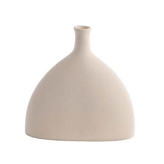 Minimalist Ceramic Vase in Bottle Shape