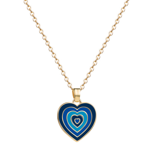 Heart Necklace in Blue