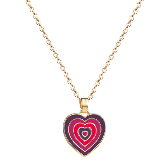 Heart Necklace in Purple