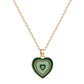 Heart Necklace in Matcha Green
