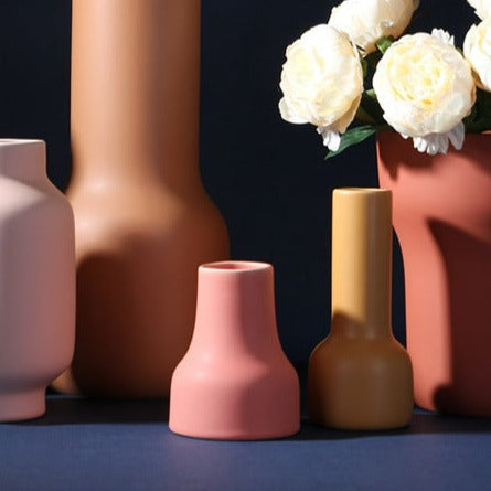 Modern Ceramic Vase in Bubblegum