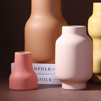Modern Ceramic Vase in Bubblegum