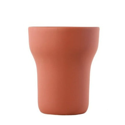 Modern Ceramic Vase in Burnt Salmon