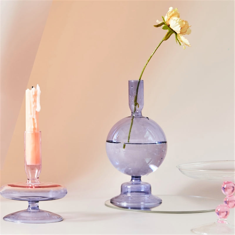 Ball Candle Holder in Lilac