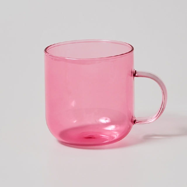 Heat Resistant Colourful Coffee Glasses in Pink