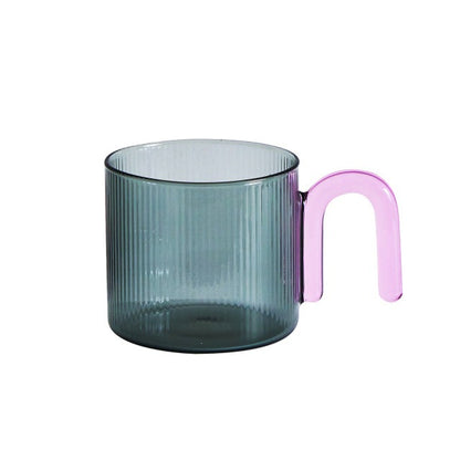 Colourful Handle Ripple Cup in Grey