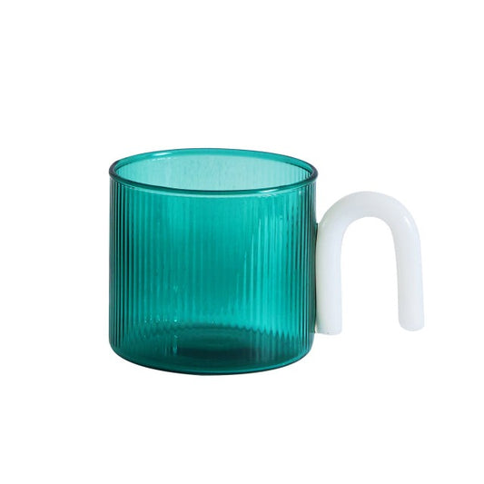 Colourful Handle Ripple Cup in Teal