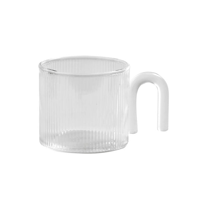 Colourful Handle Ripple Cup in Clear