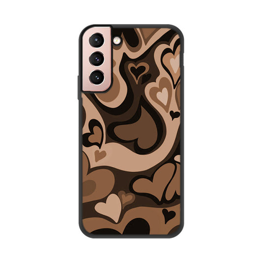 Samsung Case in Brown Hearts