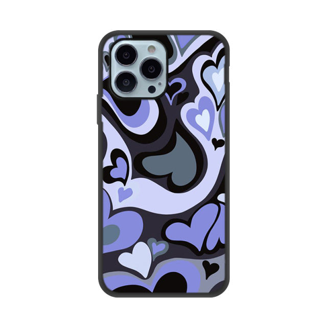 iPhone Case in Blue Hearts