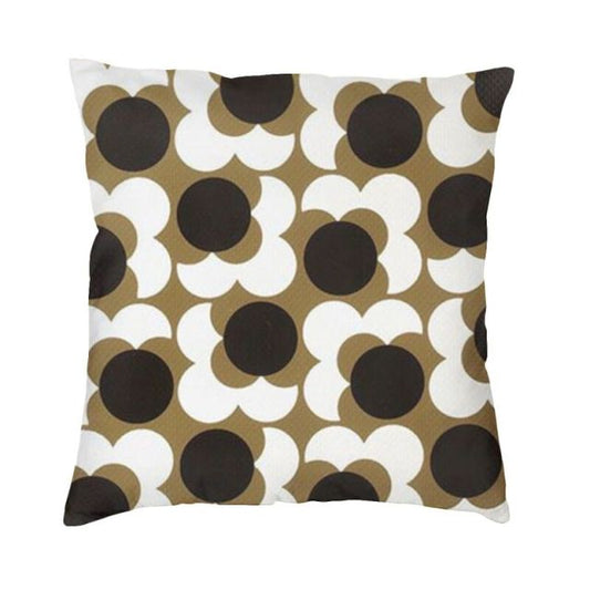 Pillow Case in Brown Print