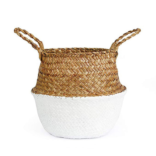 Wicker Storage Basket in White