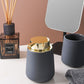 Ceramic Soap Dispenser in Grey / Gold