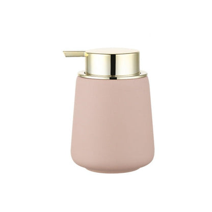 Ceramic Soap Dispenser in Pink / Gold